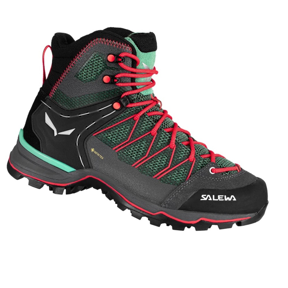 Salewa Women's Green and Black Hiking Boots - Lightweight Support